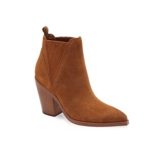 Marc Fisher Gadry Double Gore Suede Ankle Boots 7